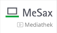Logo MeSax Mediathek und Link zur Medienrecherche